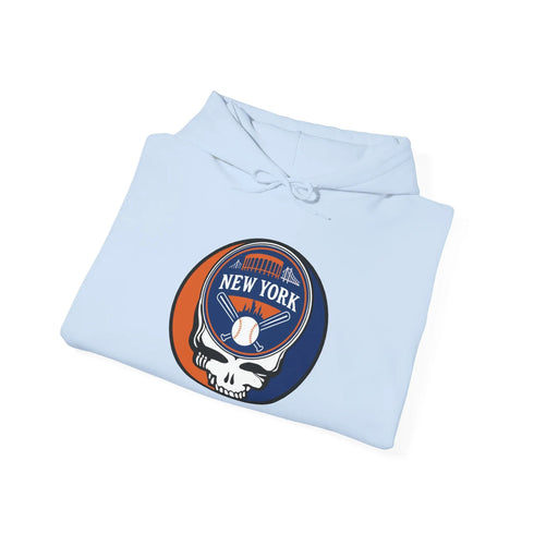 Grateful Dead - Copy of New York Mets Stealie Grateful Dead Unisex Heavy Blend Hoodie - MLB - StealieShop